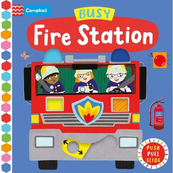 Push Pull Slide: Busy Fire Station