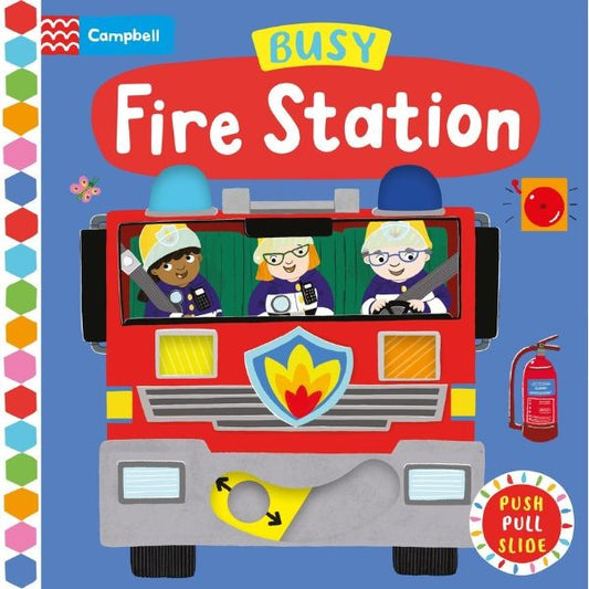 Push Pull Slide: Busy Fire Station
