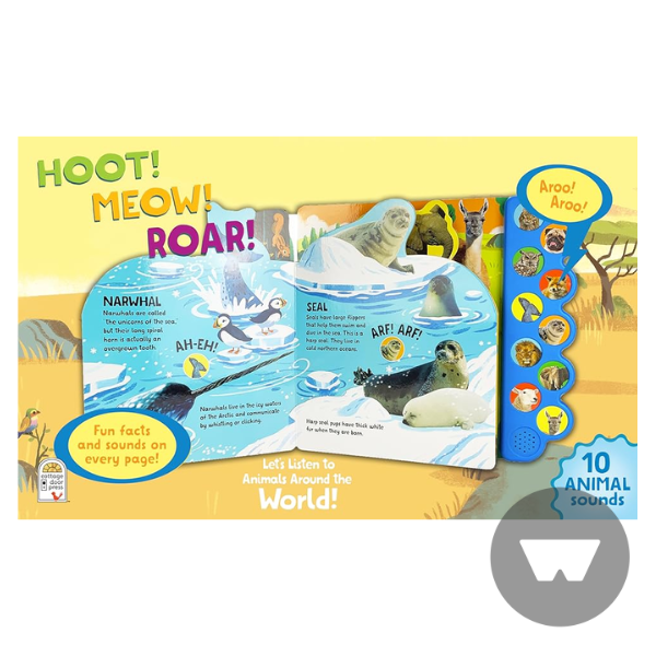 10 Button Song Books: Hoot! Meow! Roar!: Let'S Listen To Animals Around The World!