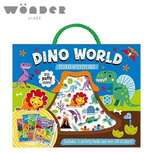 Puffy Stickers Dino World Sticker Activity Case