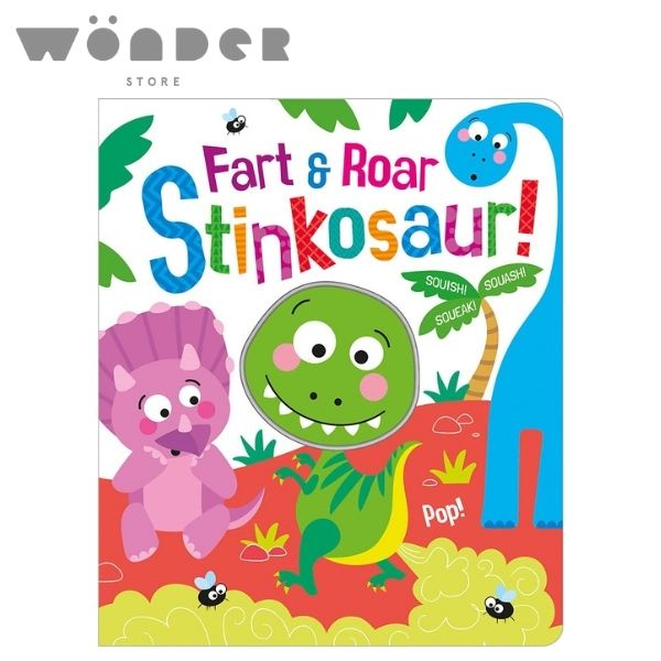 Squish Squash Squeak Silicone Booksfart And Roar Stinkosaur!