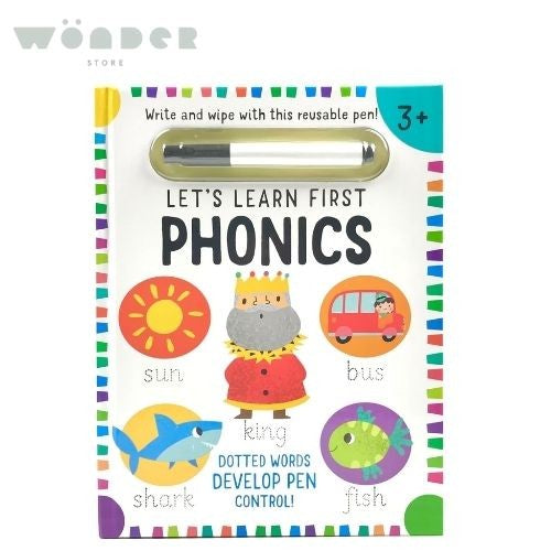Wipe Clean With Pen, Lets Learn First: Phonics