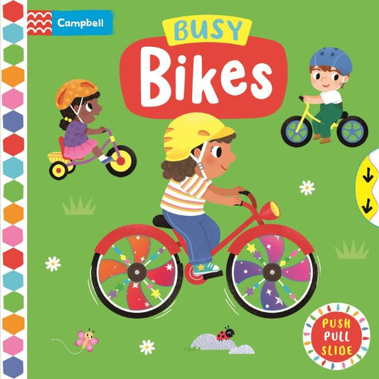 Push Pull Slide: Busy Bikes